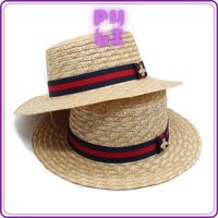 [ FREESHIP ] Mũ cói viền đỏ đen cao cấp vành rộng cho nữ phù hợp đi biển, dã ngoại, chụp hình,..