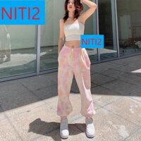 [ FREESHIP ] Quần Jogger Nỉ Nữ Loang Màu Hot Trend Năm 2020 Thời Trang Đường Phố Phong Cách NiTi2-NB07