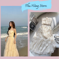 [ Freeship] Set váy maxi đi biển cúp ngực