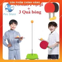 ✿ FREESHIP TỪ 50K_ VỢT GỖ_ BÓNG BÀN PHẢN XẠ, bộ đồ chơi bóng bàn rèn luyện phản xạ và mắt trẻ