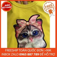 🚂 FREESHIP TỪ 99K-BÁN SỈ BỘ MÈO NƠ BÉ GÁI CHẤT ĐẸP  S166❤️️💖🎁🚁