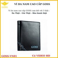 ⭐ FREESHIP ⭐ Ví Đứng Nam Da Bò Goss Đen - Ví Da Thời Trang Cao Cấp R157549