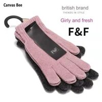 【 Freeshipmax-canvas bee】 găng tay đi xe đạp năm ngón tay Găng tay Chenille siêu mềm găng tay nhiệt