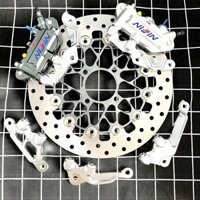 [ FULL 3 Món lắp SIRIUS,WAVE,EX,WINER,...Mọi dòng xe mâm 4 lỗ thông dụng ]_Heo NISSIN lỗ trụ 6-8 kèm Đĩa Swit Xám và Pát