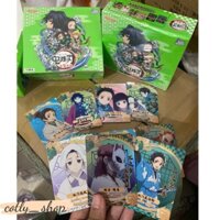 ( FULL BOX ) Hộp ảnh thẻ KIMETSU NO YAIBA  khuyến mãi kèm theo bọc thẻ bài card phẩm giá gacha anime Thanh Gươm Diệt Quỷ