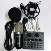 🎧 FULL COMBO ️🎧 Bộ Mic Thu Âm Livestream Hát KARAOKE Micro Woaichang BM900 Card V8 Đẳng Cấp