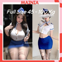 [ Full Size 45-100Kg ] Set 5 Món Cosplay Cô Tiếp Viên Hàng Không 1175 MAINIA STORE