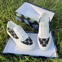 [ FULLBOX ] Giày Lv116 Sneaker Nam Phối vải Canvas đen HOT 2022