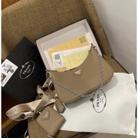 [ FULLBOX NGUYÊN SILL] Túi Xách Nữ Kẹp Nách Prada fullbox Xịn Xò, Kèm Ví Bé Có 2 Dây Đeo