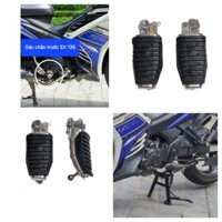 [ Gác chân nhôm cao su đen ] Gác chân trước xe EXCITER 135 ( 1 đôi )