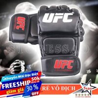 🎁 Găng tay UFC đấm bốc hở ngón ⚡FREESHIP⚡ Găng tay MMA giá rẻ tập võ đối kháng tự do
