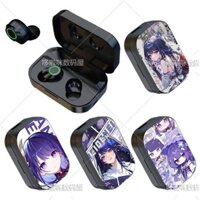 ★ Genshin Impact. ★ Tai nghe Bluetooth ngoại vi nhân vật game Raiden Beelzebul Anime DIY tai nghe không dây trong tai