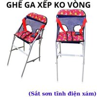 ( GHẾ SẤT SƠN KHÔNG VÒNG CHO BÉ 2-6 Tuổi ) Ghế ngồi xe tay ga cho bé (có dây đai) ghế ga xếp sắt sơn tĩnh điện