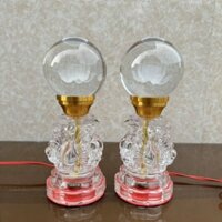 [ Giá 1 cặp đôi ] đèn thờ cúng pha lê hoa Sen