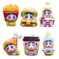 ( Giá 1 con - Bộ 6 con - Đặt Số Lượng 6 ) - Mô hình Bộ 6 các nhân vật Shin Bút Chì Cosplay KFC - Cao 5-6cm - nặng 300gram - Figure Shin - SKU : hm188 - ( VAT : G873-83 ) - K31-t2-s10
