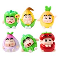 ( Giá 1 con - Bộ 6 con - Đặt Số Lượng 6 ) - Mô hình Bộ 6 các nhân vật Shin Bút Chì Cosplay trái cây - Cao 5-7cm - nặng 400gram - Figure Shin -  ( VAT : DOTTHN )- K31-T2-S5