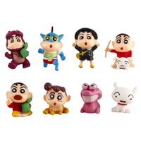 ( Giá 1 con - Bộ 8 con - Đặt Số Lượng 8 ) - Mô hình Bộ 8 các nhân vật Shin Bút Chì - Cao 2.5 - 3.5cm - nặng 100gram - Figure Shin - No Box-(VAT : 48492) - K33-T3-S10