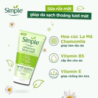« Giá Cực Sốc» Sữa rửa mặt Simple Refreshing Facial Wash Gel 150ml