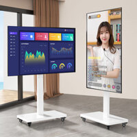 ✲ Giá đỡ TV trên sàn xe đẩy có thể di chuyển phát sóng trực tiếp màn hình dọc không có bánh xe