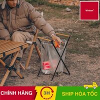 ✨ Giá đựng rác gấp tay cầm bằng gỗ, giá đựng rác ngoài trời, cắm trại, giá đựng rác gấp, thùng rác gấp