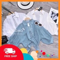[ Giá gốc] ⚡️FLASH SALE⚡️-ÁO SƠ MI MỎNG BUỘC VẠT .
