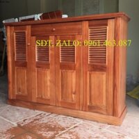 ( giá gốc)Tủ giày gỗ xoan 4 cánh 1m2