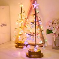 ∋ (Giá Hủy Diệt)Đèn ngủ trang trí giáng sinh Giáng sinh hình cây xoắn ốc đèn led cây thông Noel bằng sắt rèn cây đèn kệ