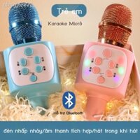 ☬ ♛ (Giá Hủy Diệt)Micro nhỏ dành cho trẻ em đồ chơi cho bé hát karaoke máy micro âm thanh bluetooth không dây bé gái quà