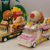 ⊕ ஐ (Giá Hủy Diệt)Tương thích với Lego Bé Gái Lắp Ráp Khối Xây Dựng Đồ Chơi Thành Phố Hướng Phố Xe Trái Cây Kem Xe Món T