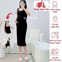 [ GIÁ MỞ BÁN ] ( 40kg - 75kg ) Đầm Ôm Body Bầu , Nơ Vai Xinh , Form Dễ Mặc , Hàng Đẹp , MCN