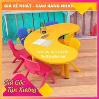 ( giá rẻ nhất )  Bàn học, bàn ăn hình cung- thiết bị mầm non