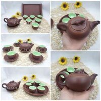 [ GIÁ RẺ NHẤT ] Bộ ấm chén Bát tràng tử sa đất đỏ dáng nắp thú độc đáo – Ấm 300ml – Giá rẻ từ xưởng sản xuất