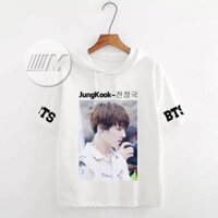 [ GIÁ RẺ NHẤT ]  [CÓ CLIP ÁO THẬT] Áo Thun Có Mũ Jungkook BTS chất lương