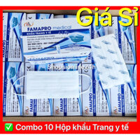 ✅ [ Giá Sỉ ] 10 hộp ( 500 cái ) Khẩu Trang y tế Famapro  Nam Anh màu TRẮNG