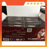 [ Giá Sỉ ] Bao cao su Super Men có gai và chống xuất tinh sớm hộp 120 cái