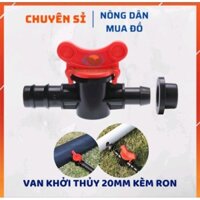 [ Giá sỉ ] Bịch 50 Van khởi thủy 20mm có ron cao su dùng trong hệ thống tưới - Van khóa ống PE/LDPE