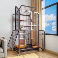 [ GIẢ SỈ] Chuồng mèo nan ống 3 tầng ,4 tầng Lồng mèo kèm bánh xe