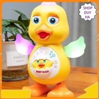 ( GÍA SỈ) Đồ chơi Vịt nhảy múa chạy Pin, có đèn nhấp nháy và nhạc vui nhộn