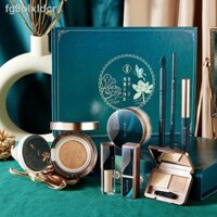 № [GIÁ SỈ] Yuri Yula Emerald Beauty Makeup Set 8 Pieces Lipstick Eyebrow Pencil Eyeliner Che khuyết điểm Bộ trang điểm p