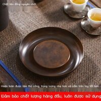 [ Giá SIÊU RẺ ] Ấm đun nước bằng đồng tròn cổ điển thủ công Nhật Bản kèm bàn trà khô, khay nhỏ, kha