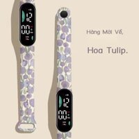 [ Giá SIÊU RẺ ]Đồng hồ hoa tulip nữ học sinh cấp 2 và cấp 3 bé gái giá trị cao chỉ xem giờ vòng tay thể thao chống nước