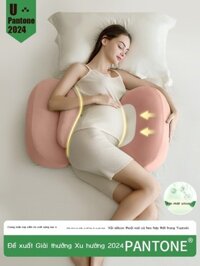[ Giá SIÊU RẺ ] Gối bà bầu Domi Beibei Gối hỗ trợ thắt lưng Gối ngủ hỗ trợ bụng Gối hình cá heo Gối