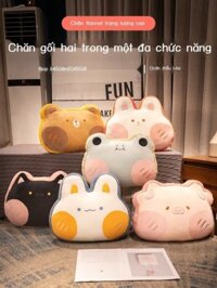 [ Giá SIÊU RẺ ] Gối Thỏ chăn bông gối ngủ trưa đa năng chăn 2 trong 1 đệm ô tô sofa gối ngủ văn phò