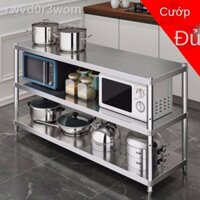 [ Giá SIÊU RẺ ]Kệ nhà bếp inox nhiều tầng để lò vi sóng nướng đồ 3 giá rau