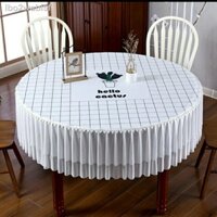 ✚ [ Giá SIÊU RẺ ]lbo2wabi5fBàn tròn khăn trải bàn đơn giản hiện đại không thấm nước hình hộ gia đình chữ nhật cà phê ​​v