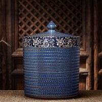 [ Giá SIÊU RẺ ] Thùng đựng gạo bằng gốm sứ Cảnh Đức Trấn xô đa năng gia đình 10,0kg 25,0kg kiểu Tru