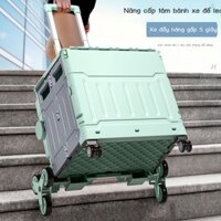 [ Giá SIÊU RẺ ] Xe đẩy hàng tạp hóa Younai hộp đựng đồ ô tô hộp nhựa kéo cốp xe tải có ròng rọc xe