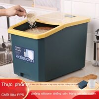 [ Giá SIÊU RẺ ] Xô đựng gạo 5.0kg10.0kg25.0kg hộp nhựa đựng gạo thùng đựng bột nano trụ thùng đựng