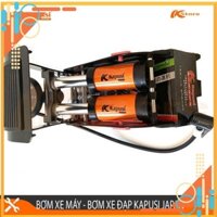 [ Giá sốc] Bơm xe máy đạp chân Kapusi, ống bơm lốp ô tô 2 xilanh