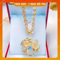 [ GIÁ SỐC ] Dây chuyền nữ hoa xoáy mạ vàng 18k đính đá cao cấp Gadoshop - đeo đi tiệc cực đẹp
